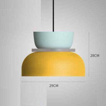 Suspension design arrondi coloré en métal Modern - vue 8 sur 18