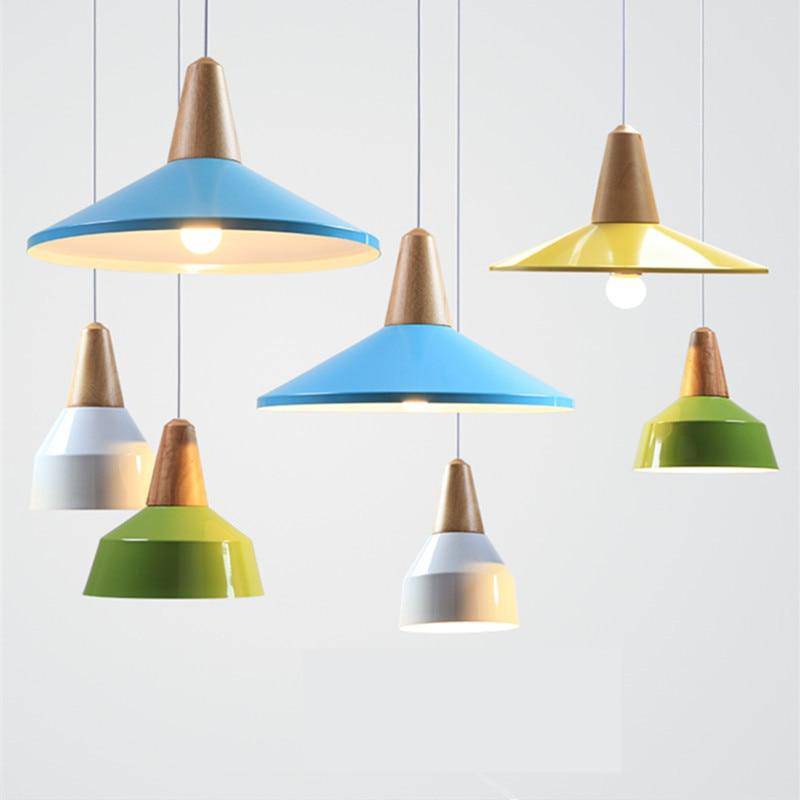 Suspension LED conique colorée de plusieurs formes Art - vue 5 sur 15