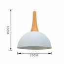 Suspension demi boule coloré et support en bois