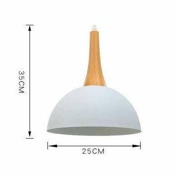 Suspension demi boule coloré et support en bois - vue 9 sur 16