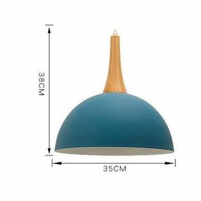 Suspension demi boule coloré et support en bois - vue 14 sur 16