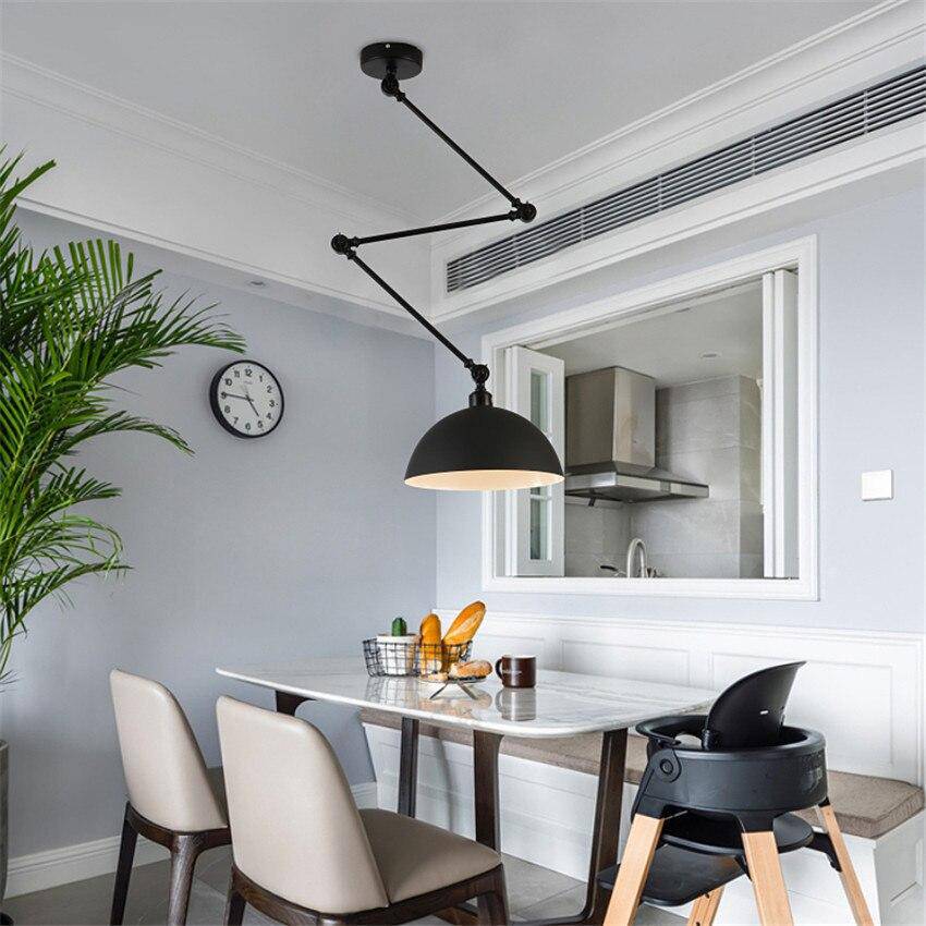 Plafonnier LED design à bras articulé et abat-jour coloré Macaron - vue 6 sur 11