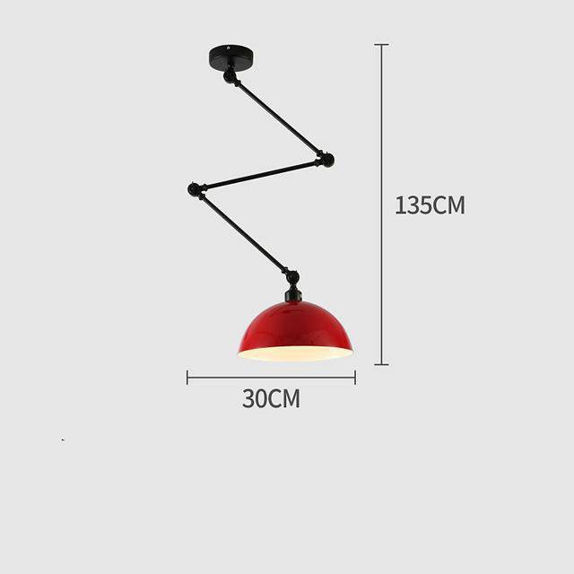 Plafonnier LED design à bras articulé et abat-jour coloré Macaron - vue 7 sur 11