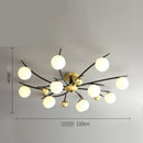Plafonnier design à LED en métal avec plusieurs boules en verre Loft