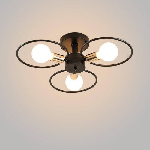 Plafonnier LED avec plusieurs cercles en métal - vue 5 sur 8