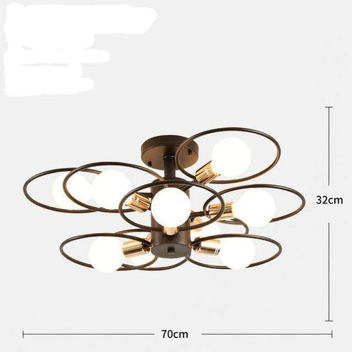 Plafonnier LED avec plusieurs cercles en métal - vue 9 sur 8