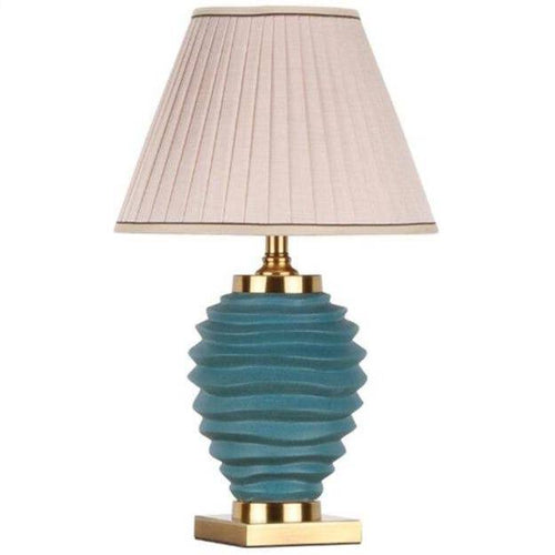 Lampe à poser LED en céramique à vagues Dohia