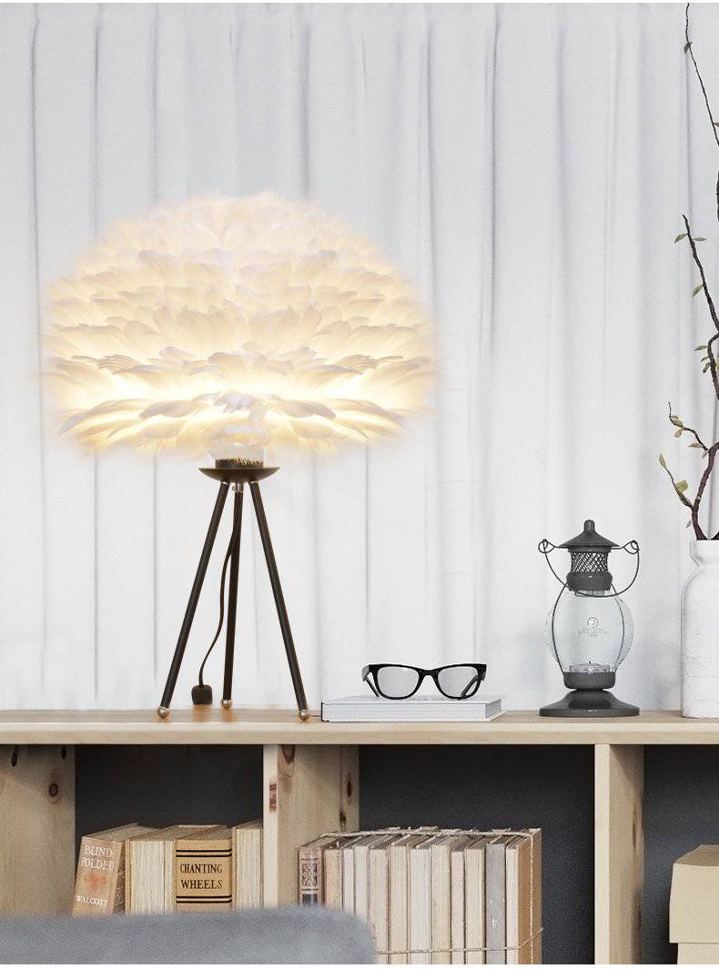 Lampe de chevet à plumes et trépied Father - vue 5 sur 7