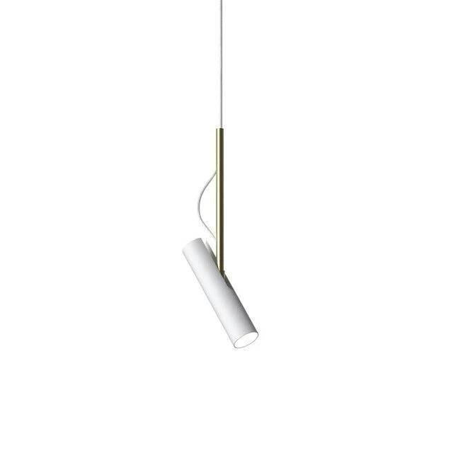 Suspension design LED cylindrique en métal style Hang - vue 6 sur 7