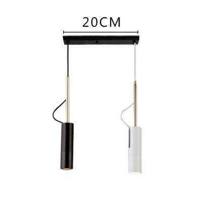 Suspension design LED cylindrique en métal style Hang - vue 7 sur 7