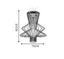 Suspension design LED en cage métal style industriel