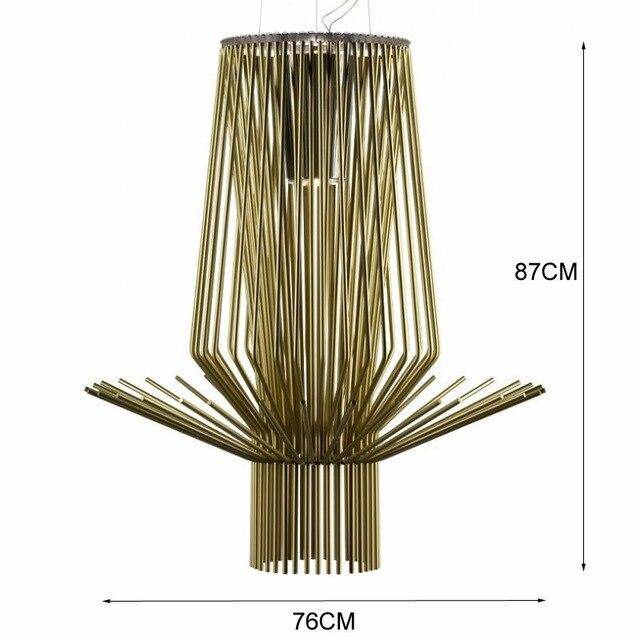 Suspension design LED en cage métal style industriel - vue 7 sur 8