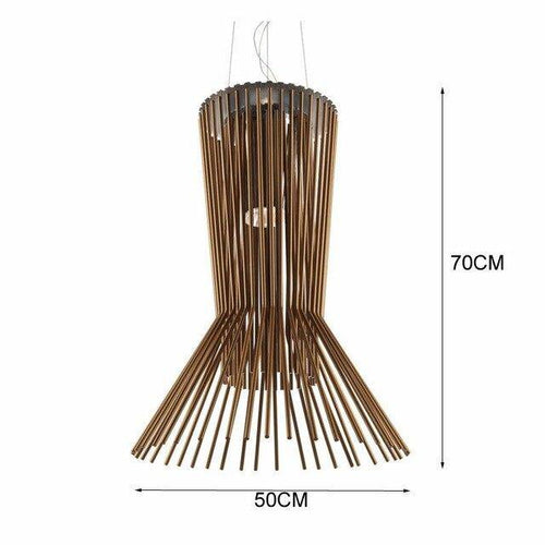 Suspension design LED en cage métal style industriel