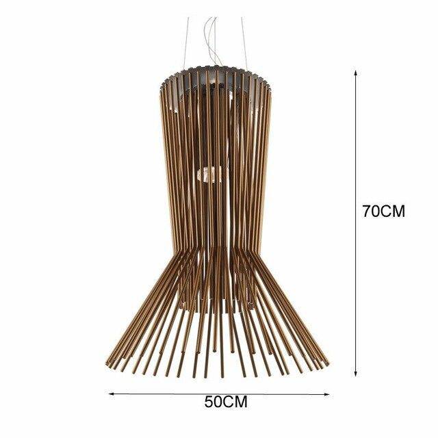 Suspension design LED en cage métal style industriel