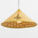 Suspension en rotin LED abat-jour style rustique