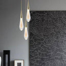 Suspension design LED dorée en verre cristal Luxury