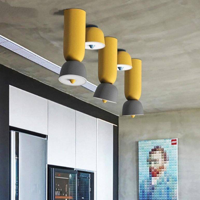 Suspension moderne à LED en métal coloré Creative Yellow - vue 4 sur 9