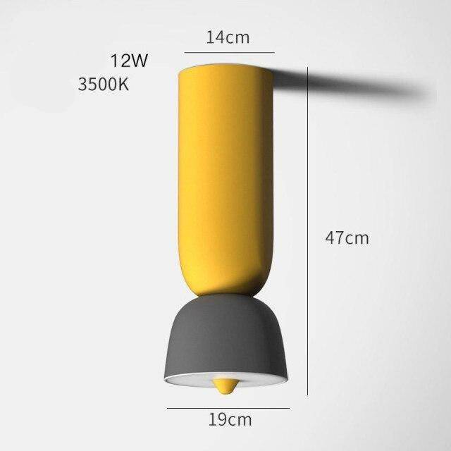 Suspension moderne à LED en métal coloré Creative Yellow - vue 7 sur 9