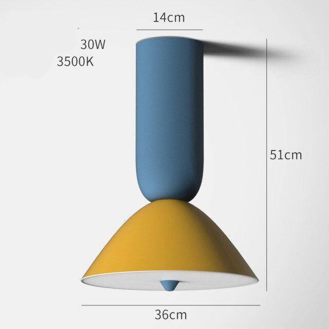 Suspension moderne à LED en métal coloré Creative Yellow - vue 6 sur 9