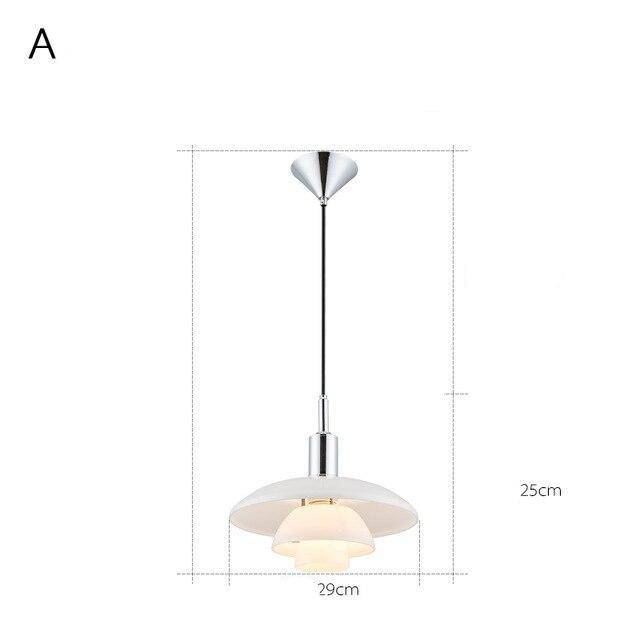 Suspension design LED avec abat-jour en aluminium blanc Loft - vue 4 sur 5