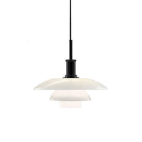 Suspension design LED avec abat-jour en aluminium blanc Loft