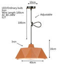 Suspension rétro à LED abat-jour avec triangles en métal Vintage