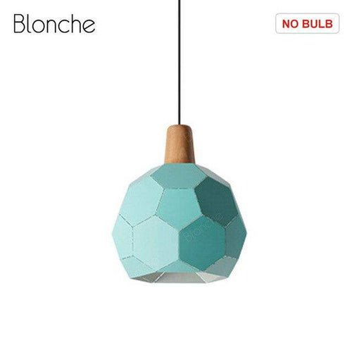 Suspension design LED sphère colorée en métal