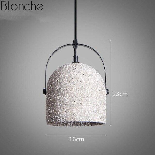 Suspension design LED arrondie en ciment style terrazzo - vue 5 sur 5