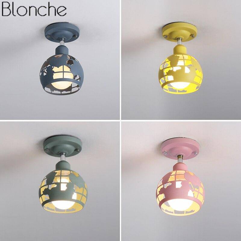 Suspension moderne à LED en métal coloré style Kids - vue 4 sur 9