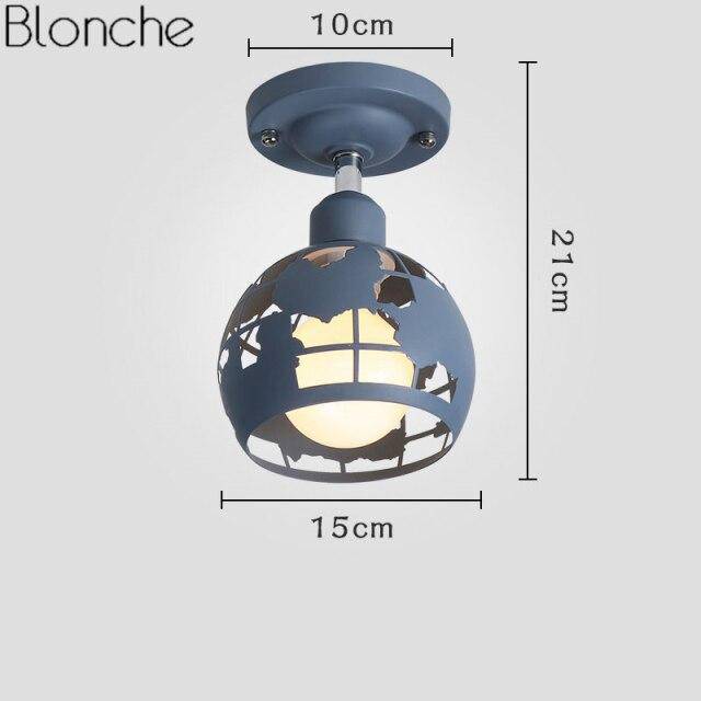 Suspension moderne à LED en métal coloré style Kids - vue 6 sur 9