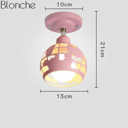 Suspension moderne à LED en métal coloré style Kids