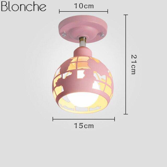 Suspension moderne à LED en métal coloré style Kids - vue 5 sur 9