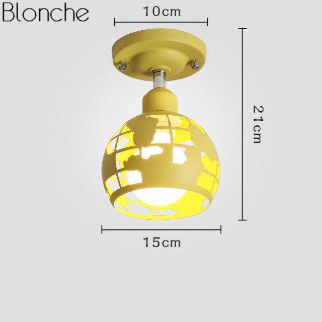 Suspension moderne à LED en métal coloré style Kids - vue 8 sur 9