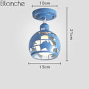 Suspension moderne à LED en métal coloré style Kids