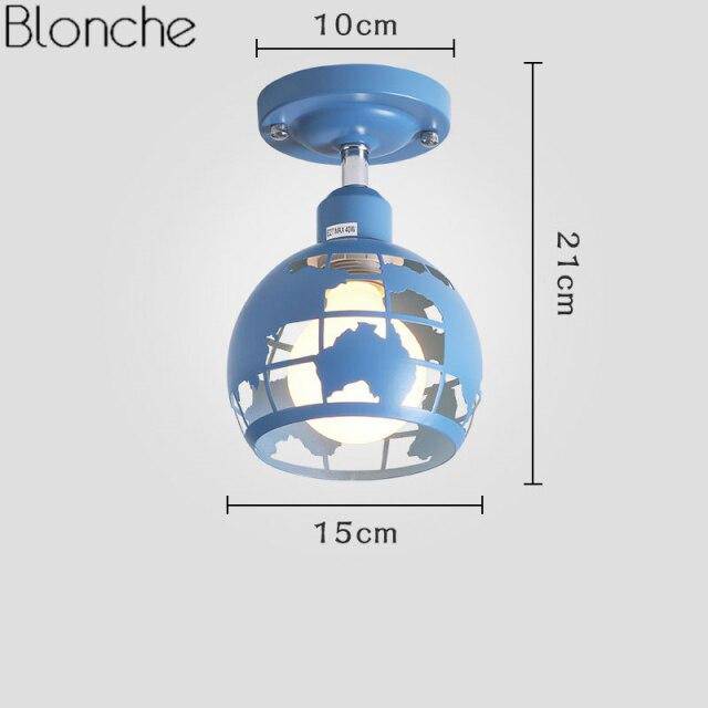 Suspension moderne à LED en métal coloré style Kids - vue 7 sur 9