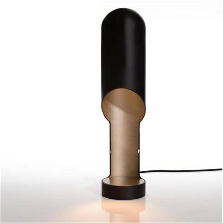 Lampe de bureau ou chevet design cylindre ouvert en aluminium - vue 5 sur 5