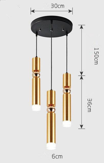 Suspension cylindrique tube chromé à LED Simplicity - vue 8 sur 22