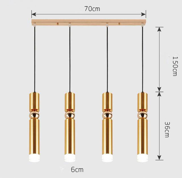 Suspension cylindrique tube chromé à LED Simplicity - vue 7 sur 22
