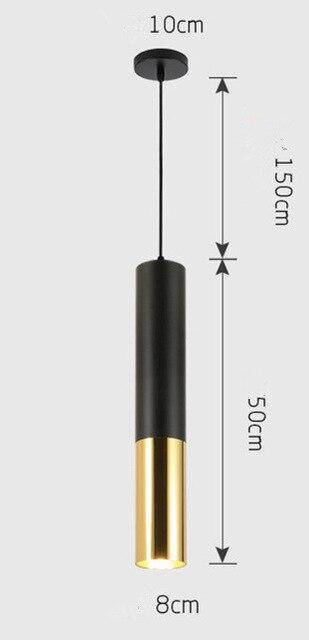 Suspension cylindrique tube chromé à LED Simplicity - vue 12 sur 22
