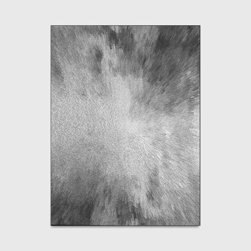 Tapis rectangle tons de gris moderne Powder