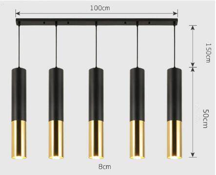 Suspension cylindrique tube chromé à LED Simplicity - vue 13 sur 22