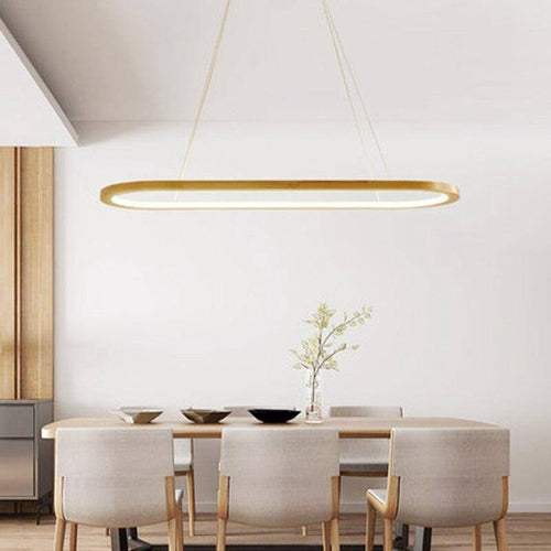 Lustre design à LED avec anneau en bois Light - vue 4 sur 6