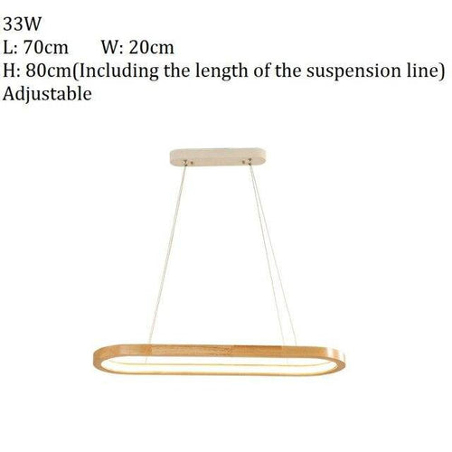 Lustre design à LED avec anneau en bois Light - vue 6 sur 6