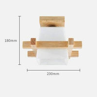 Plafonnier moderne LED en bois et cube style japonais