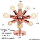 Lampe à poser design à LED rose gold avec plusieurs ampoules Creative