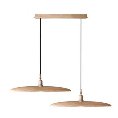 Suspension design à LED avec abat-jours en bois style Nordic - vue 14 sur 20