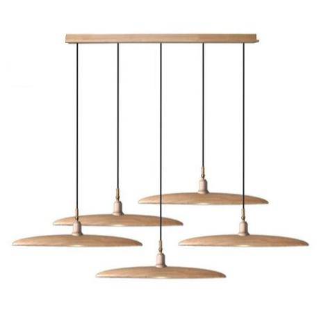 Suspension design à LED avec abat-jours en bois style Nordic - vue 13 sur 20
