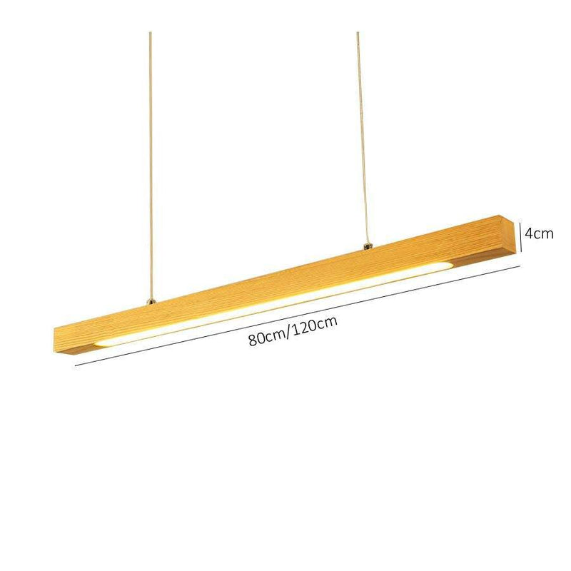Lustre design en bois long à LED Bar