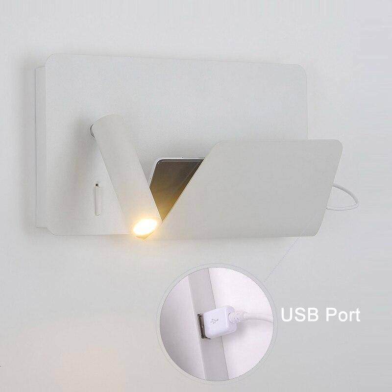 Applique à spot LED ajustable avec support livre