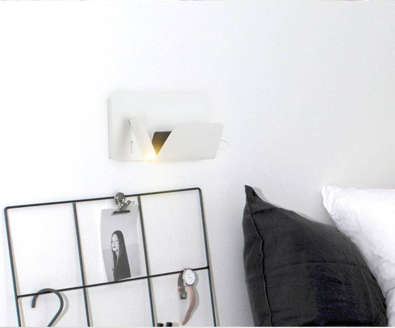 Applique à spot LED ajustable avec support livre